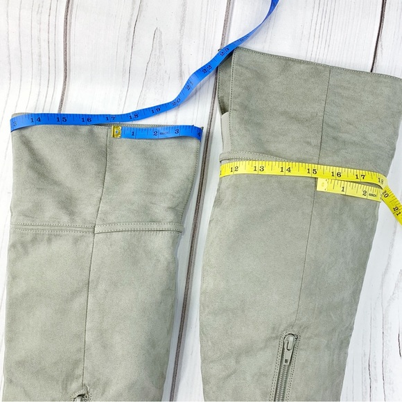 Chinese Laundry Gray Over The Knee Stretch Boots - Picture 11 of 13